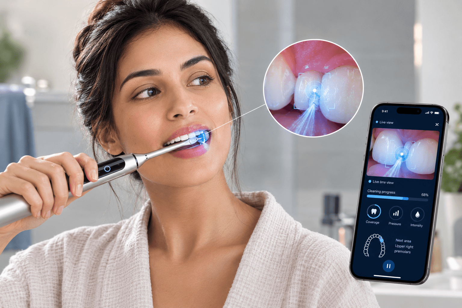 This $500 Toothbrush Has a Camera, AI and Its Own Flosser