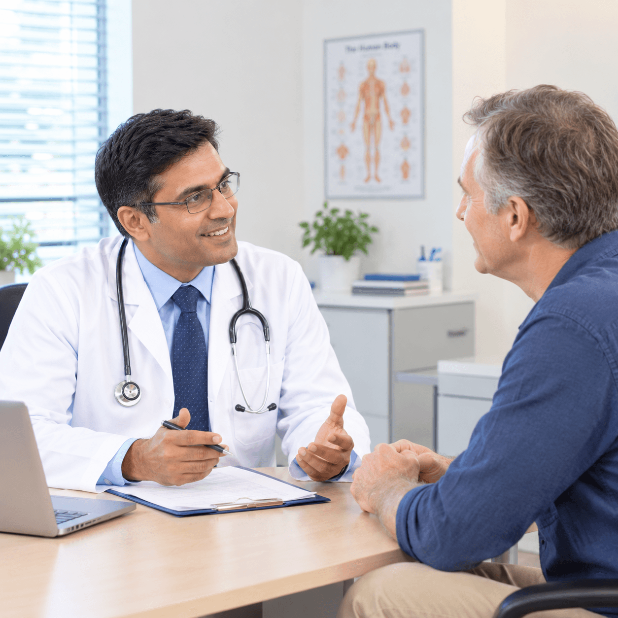 patient having a consultation with a doctor