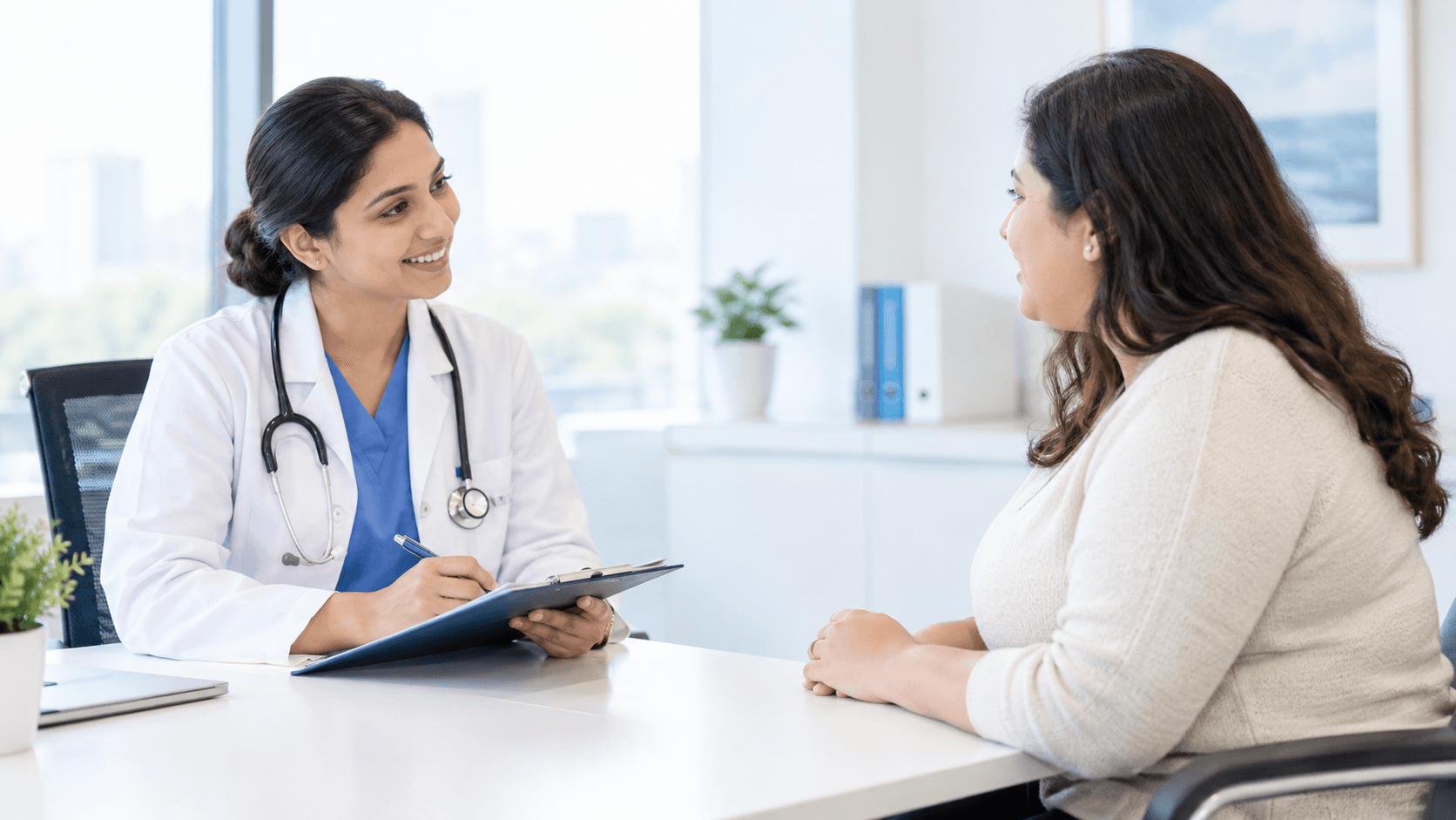 patient having a consultation with a doctor