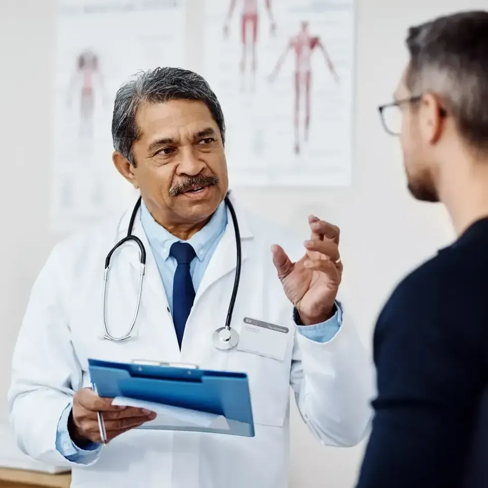 patient having a consultation with a doctor
